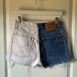 Levi’s Vintage 517 high rise cut off denim short